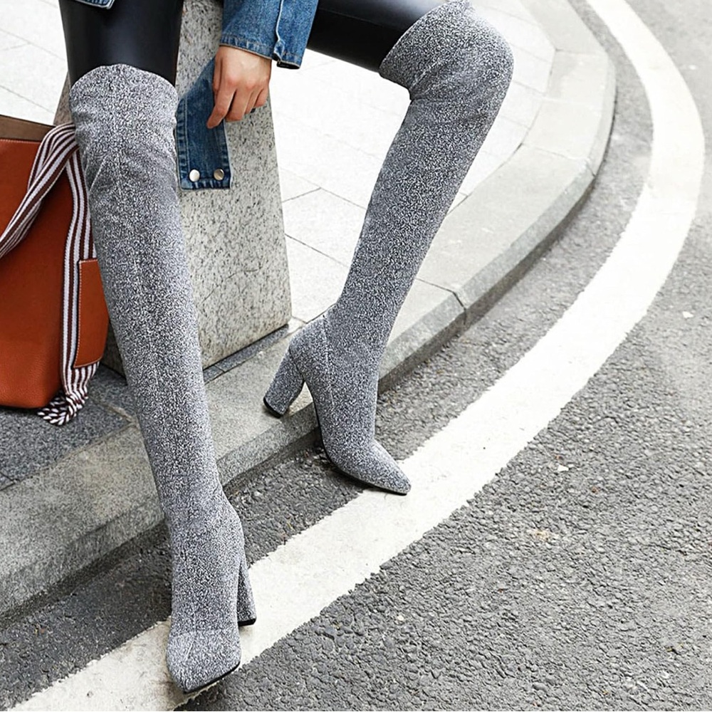 Elegant Over-the-Knee Boots - Size 7